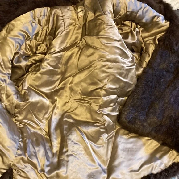 Women's Brown Real Rabbit Fur Jacket - Classic Cozy Coat - Picture 8 of 16